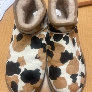 Ugg Cow print boots size 10